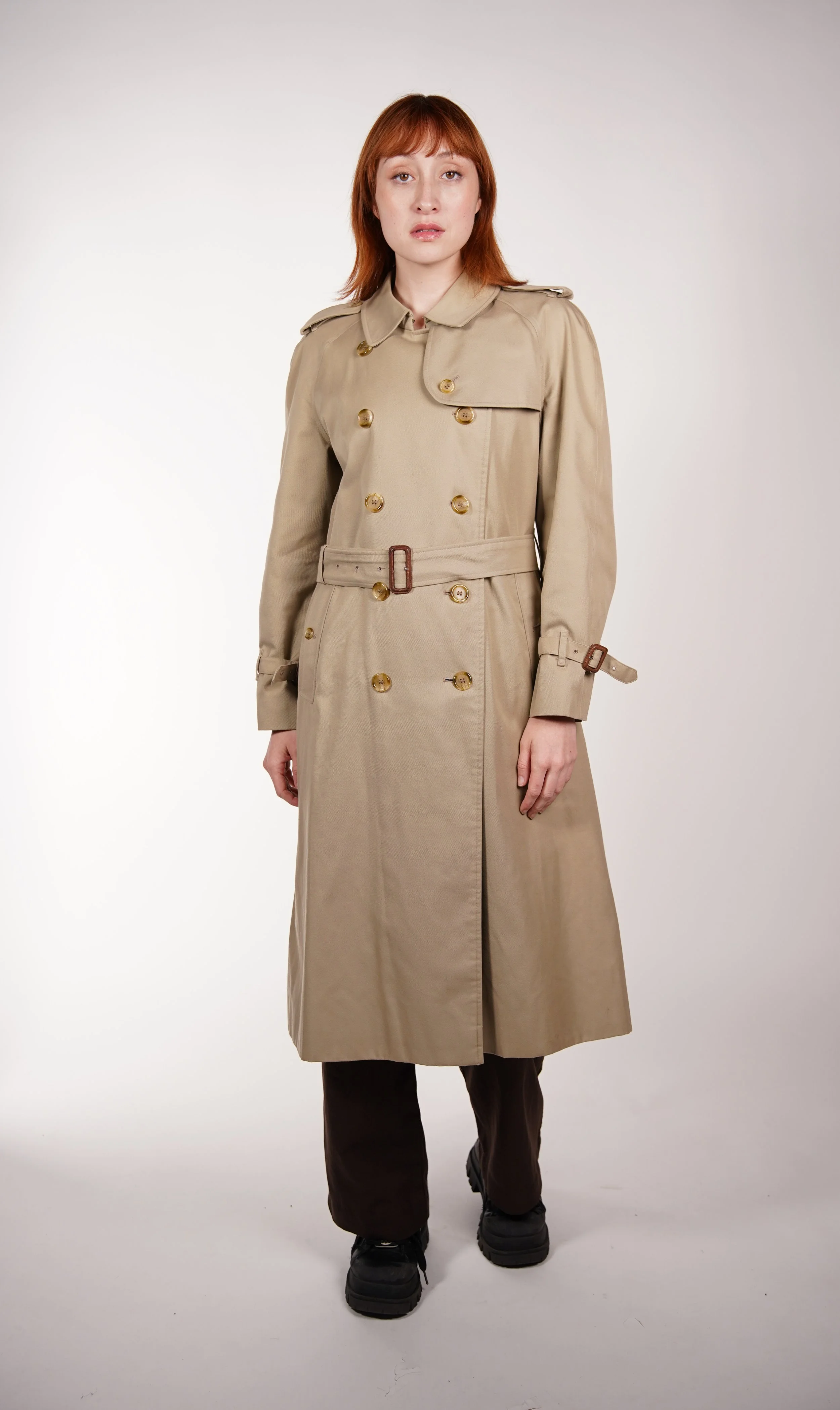 Burberry Black Oversize Trench Coat — Check It Vintage